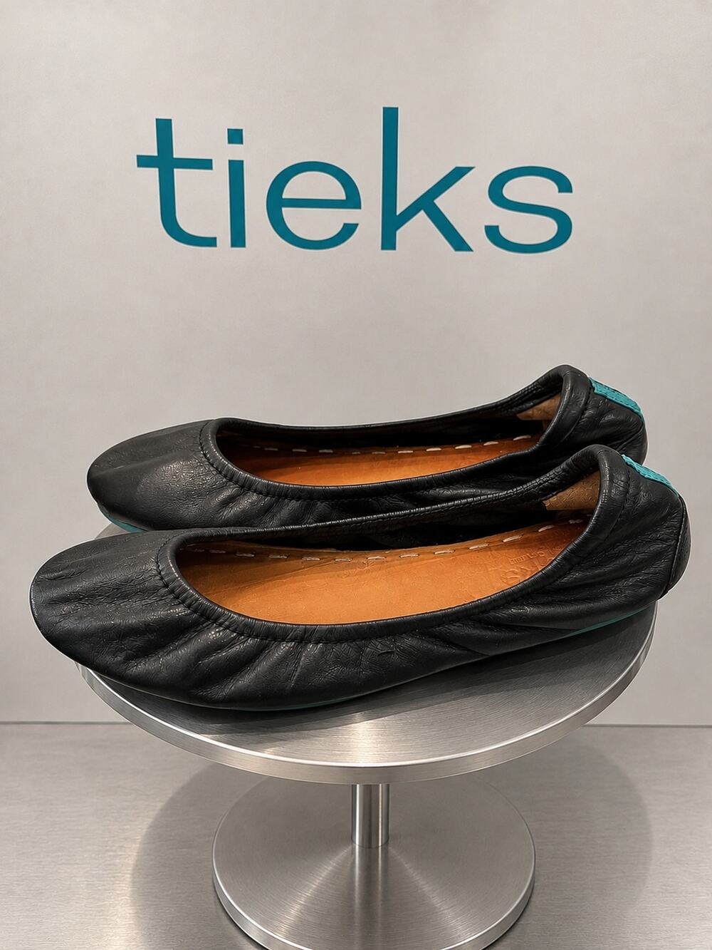 Tieks Matte Black Italian Leather Ballet Flats Women’s Size 7